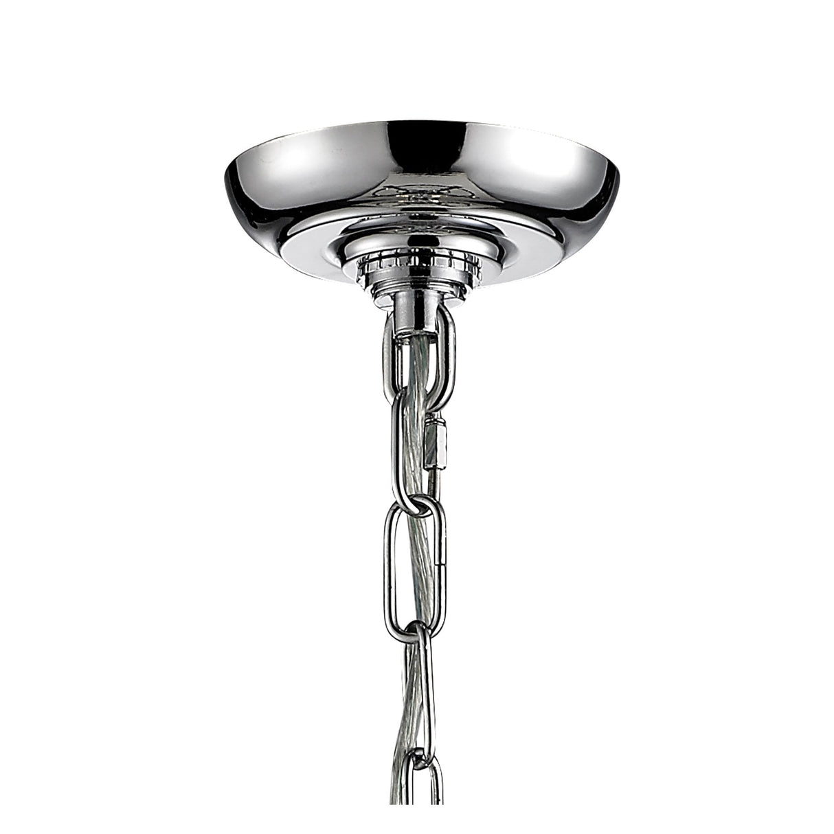 Eaton 4-Light Polished Chrome and Glass Pendant Chandelier