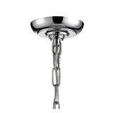 Eaton 4-Light Polished Chrome and Glass Pendant Chandelier