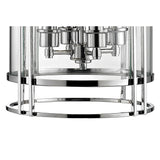 Eaton 4-Light Polished Chrome and Glass Pendant Chandelier