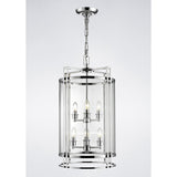 Eaton 6-Light Polished Chrome Glass Pendant Chandelier