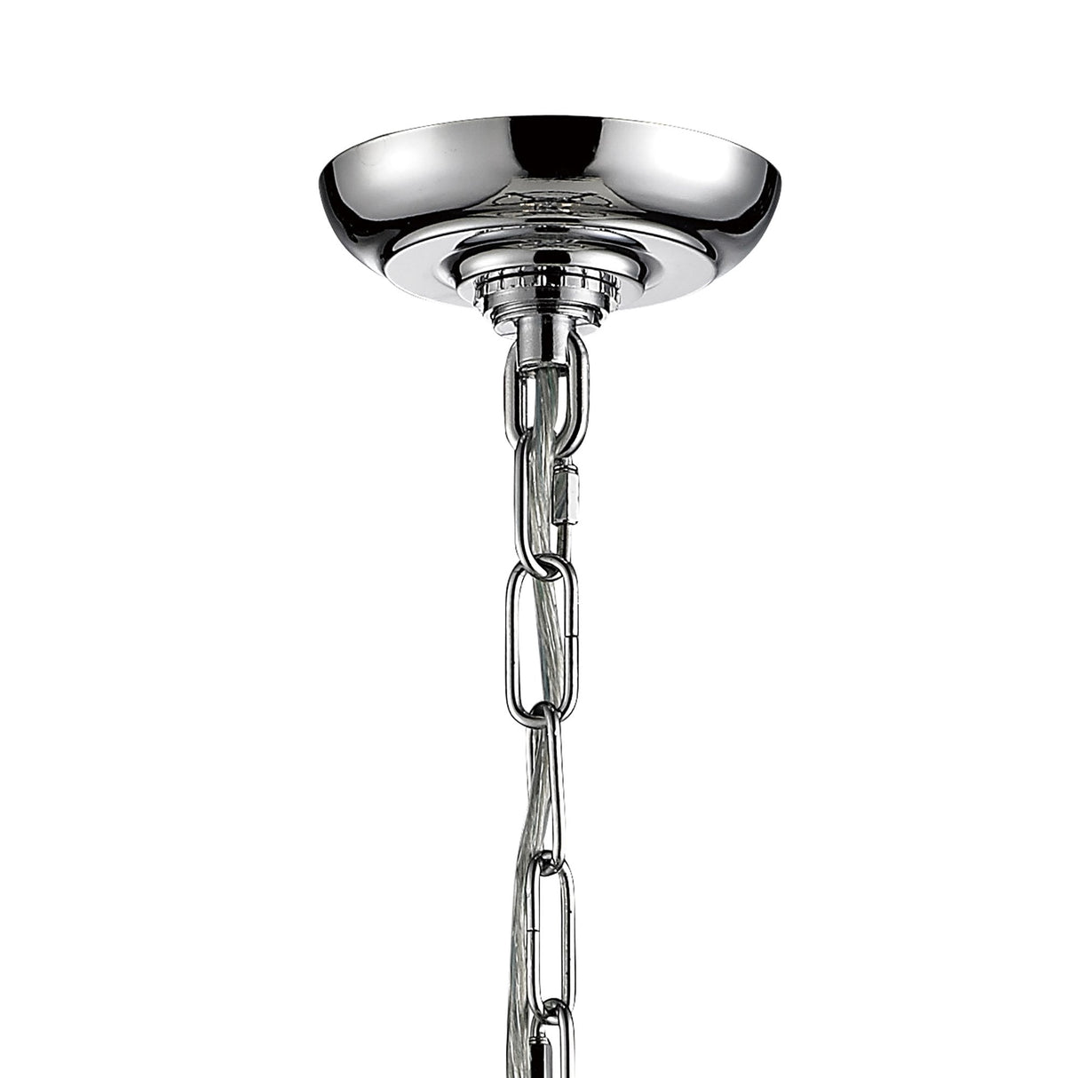 Eaton 6-Light Polished Chrome Glass Pendant Chandelier