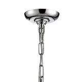 Eaton 6-Light Polished Chrome Glass Pendant Chandelier