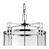 Eaton 6-Light Polished Chrome Glass Pendant Chandelier