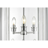 Eaton 6-Light Polished Chrome Glass Pendant Chandelier
