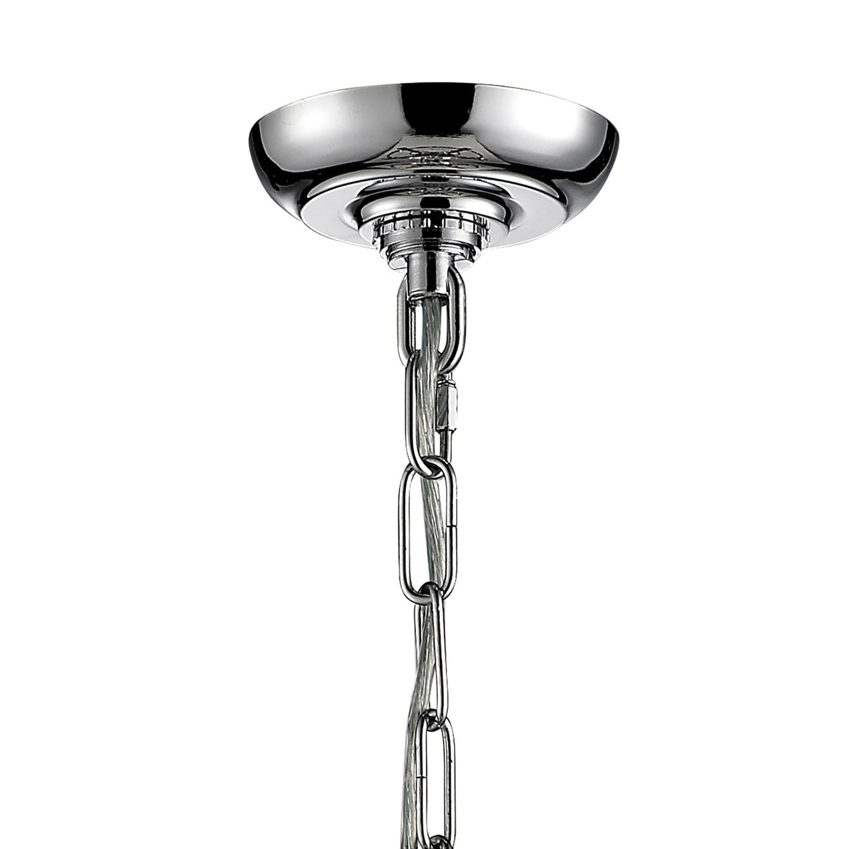 Eaton 12-Light Polished Chrome Glass Pendant Chandelier