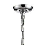 Eaton 12-Light Polished Chrome Glass Pendant Chandelier