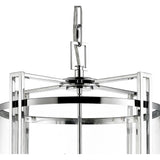 Eaton 12-Light Polished Chrome Glass Pendant Chandelier