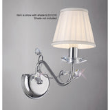 Willow Wall Lamp with Polished Chrome and Clear Crystal Accents, 1 Light Fixture