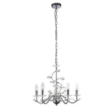 Willow Elegance Pendant Light with Polished Chrome and Crystal Accents