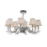 Willow Branch Chandelier 8-Light in Polished Chrome with Clear Crystal Drops