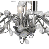 Willow Branch Chandelier 8-Light in Polished Chrome with Clear Crystal Drops