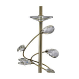 Willow Table Lamp with Cream Shade and Antique Brass Crystal Design