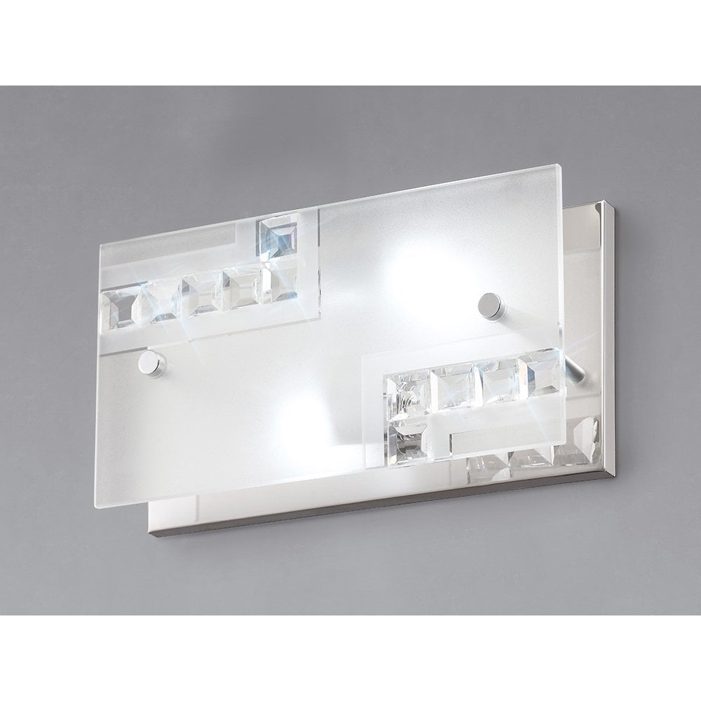 Elegant Starlet Crystal-Encrusted Wall Lamp in Polished Chrome Finish