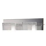 Elegant Charis Dual-Light Wall Lamp with Polished Chrome and Crystal Accents