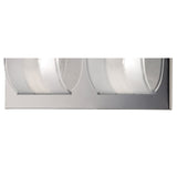 Elegant Charis Dual-Light Wall Lamp with Polished Chrome and Crystal Accents