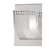 Elegant Charis Dual-Light Wall Lamp with Polished Chrome and Crystal Accents