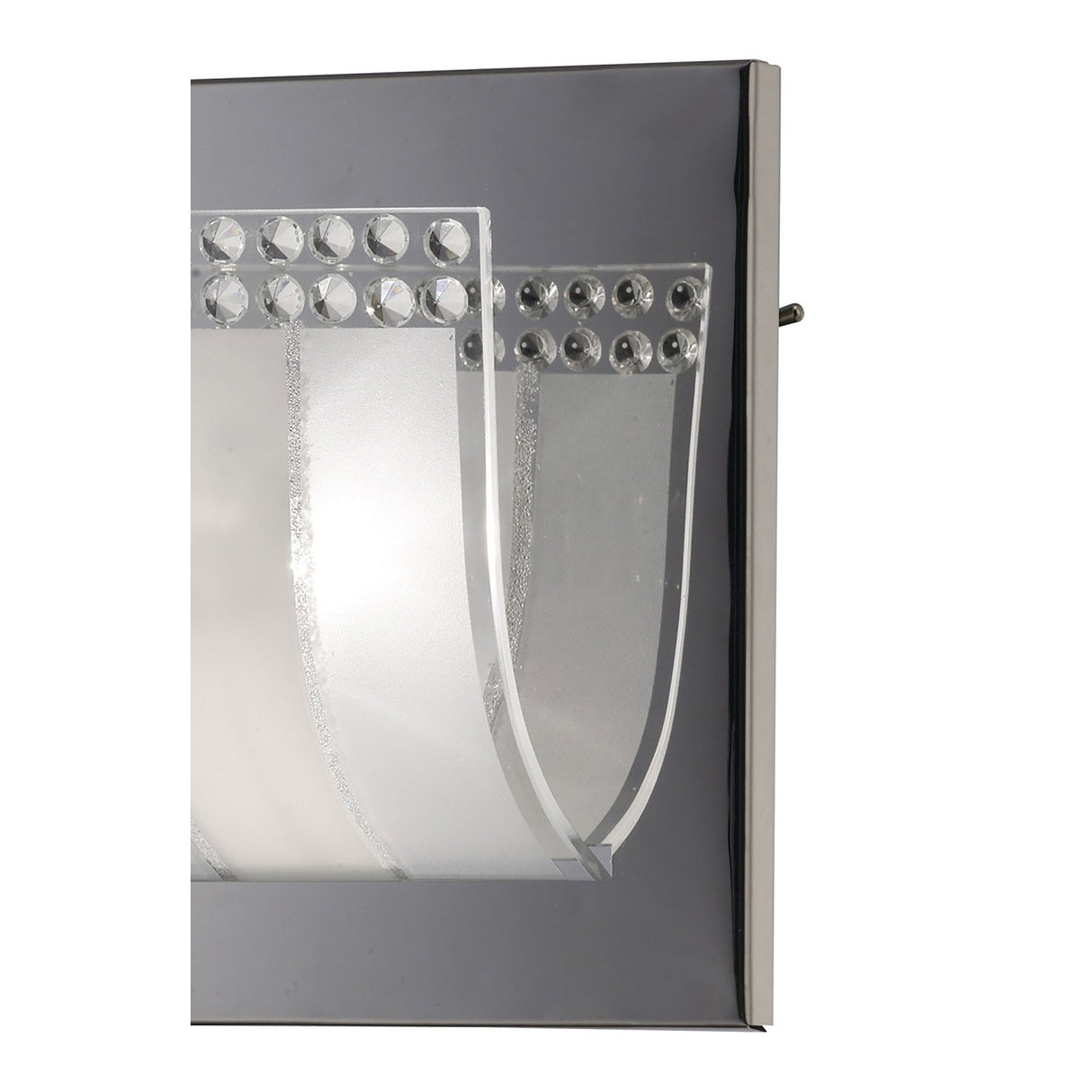 Elegant Charis Dual-Light Wall Lamp with Polished Chrome and Crystal Accents