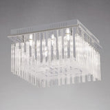 Capella Ceiling Light Fixture – 6 Light Polished Chrome and Glass Design