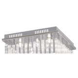 Capella Ceiling Light Fixture – 6 Light Polished Chrome and Glass Design