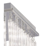 Capella Ceiling Light Fixture – 6 Light Polished Chrome and Glass Design