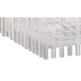 Capella Ceiling Light Fixture – 6 Light Polished Chrome and Glass Design