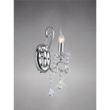 Vela Elegance Wall Lamp - Polished Chrome and Crystal Illumination
