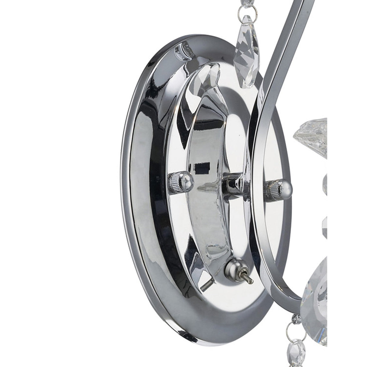 Vela Elegance Wall Lamp - Polished Chrome and Crystal Illumination
