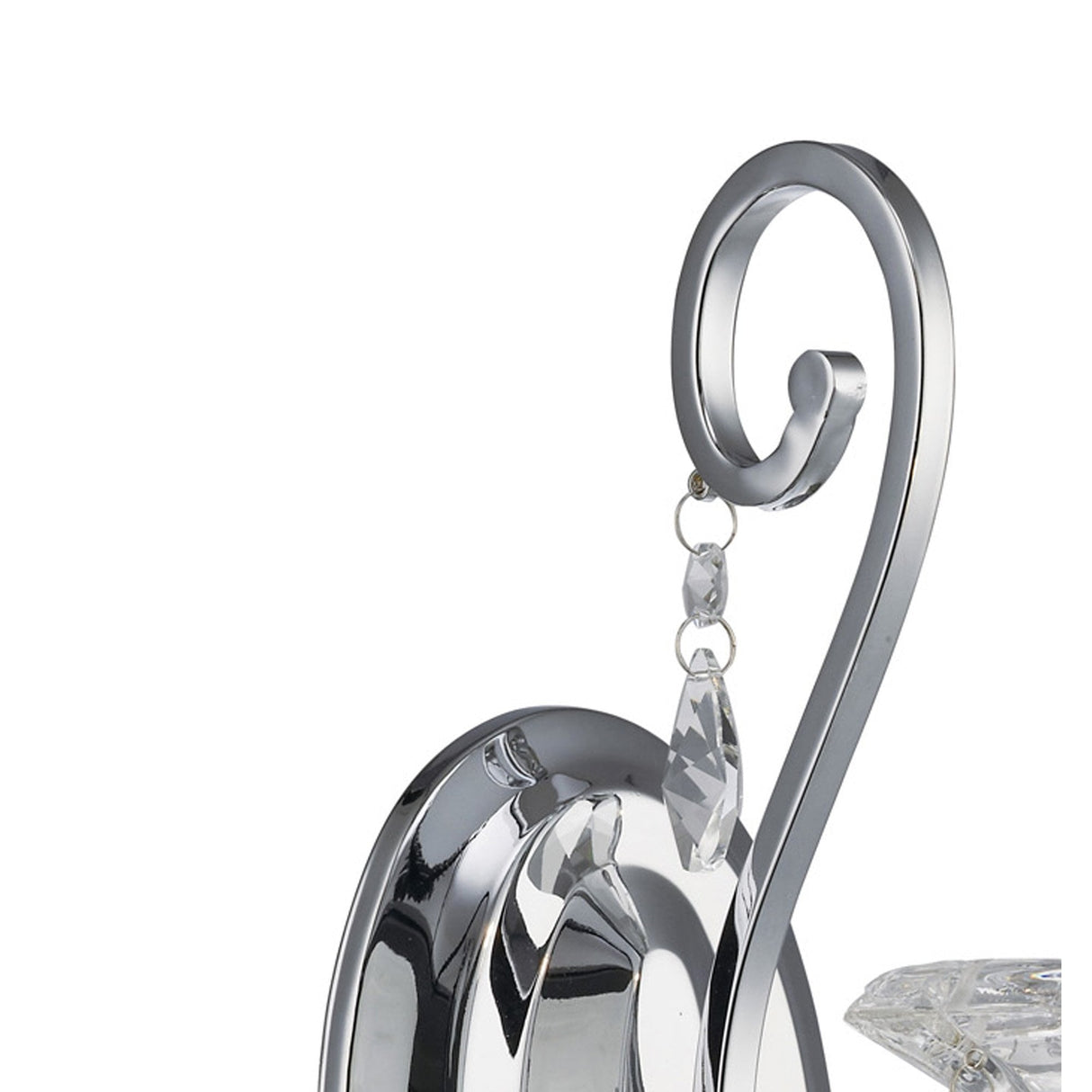 Vela Elegance Wall Lamp - Polished Chrome and Crystal Illumination