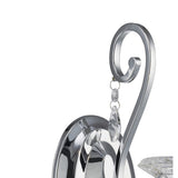 Vela Elegance Wall Lamp - Polished Chrome and Crystal Illumination