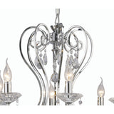 Elegant Vela Pendant Chandelier - 8 Light Polished Chrome with Crystal Detailing