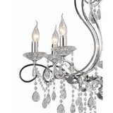Elegant Vela Pendant Chandelier - 8 Light Polished Chrome with Crystal Detailing