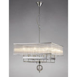 Vanessa 8-Light Square Pendant in Polished Chrome and Crystal