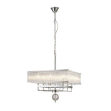 Vanessa 8-Light Square Pendant in Polished Chrome and Crystal