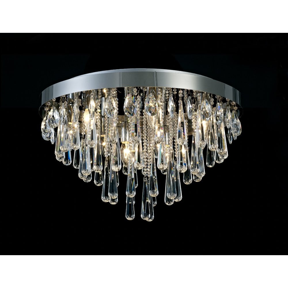 Sophia Crystal Elegance 8-Light Ceiling Fixture in Polished Chrome