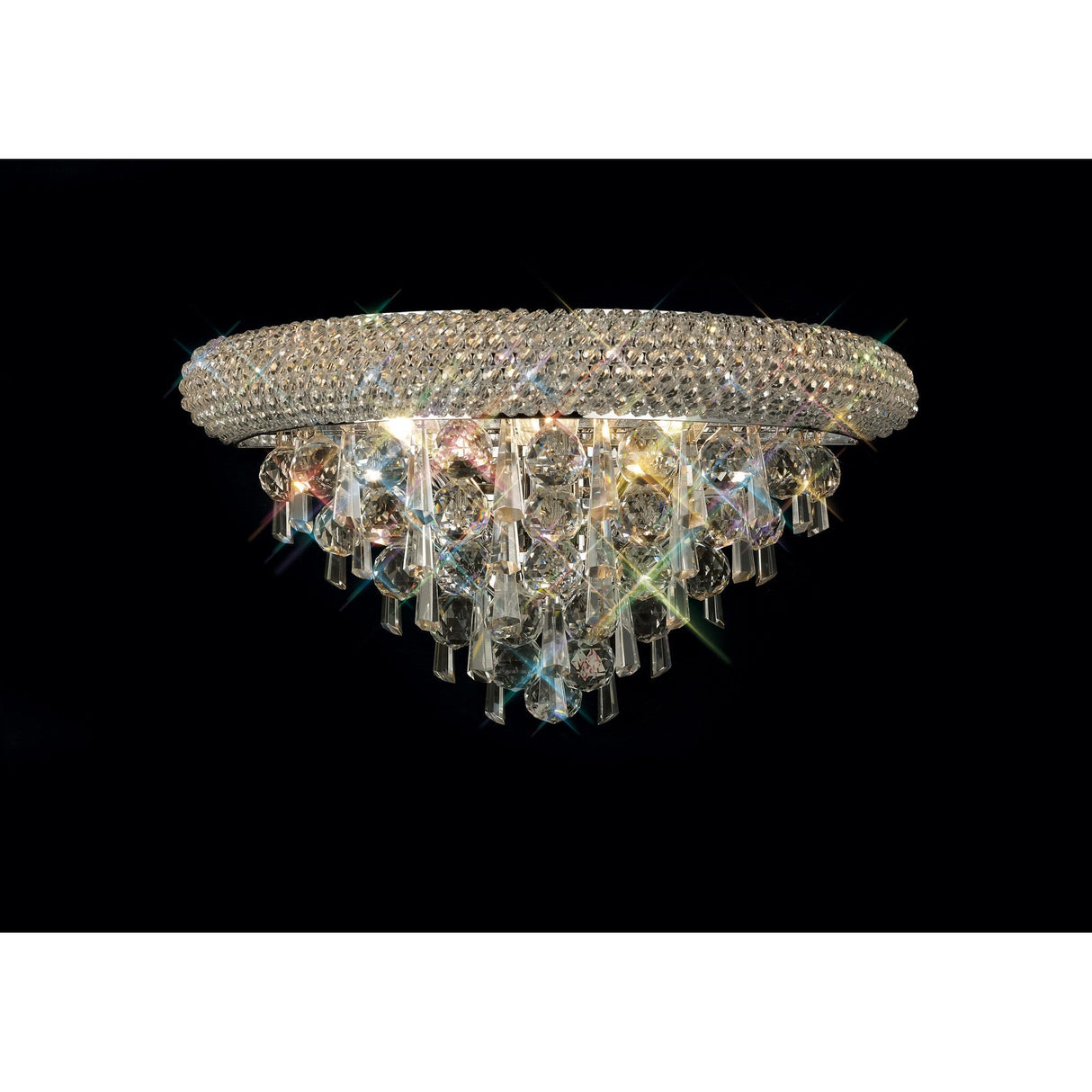 Stunning Alexandra 3-Light Crystal Wall Lamp in Polished Chrome