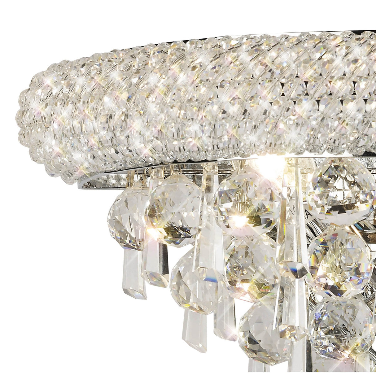 Stunning Alexandra 3-Light Crystal Wall Lamp in Polished Chrome