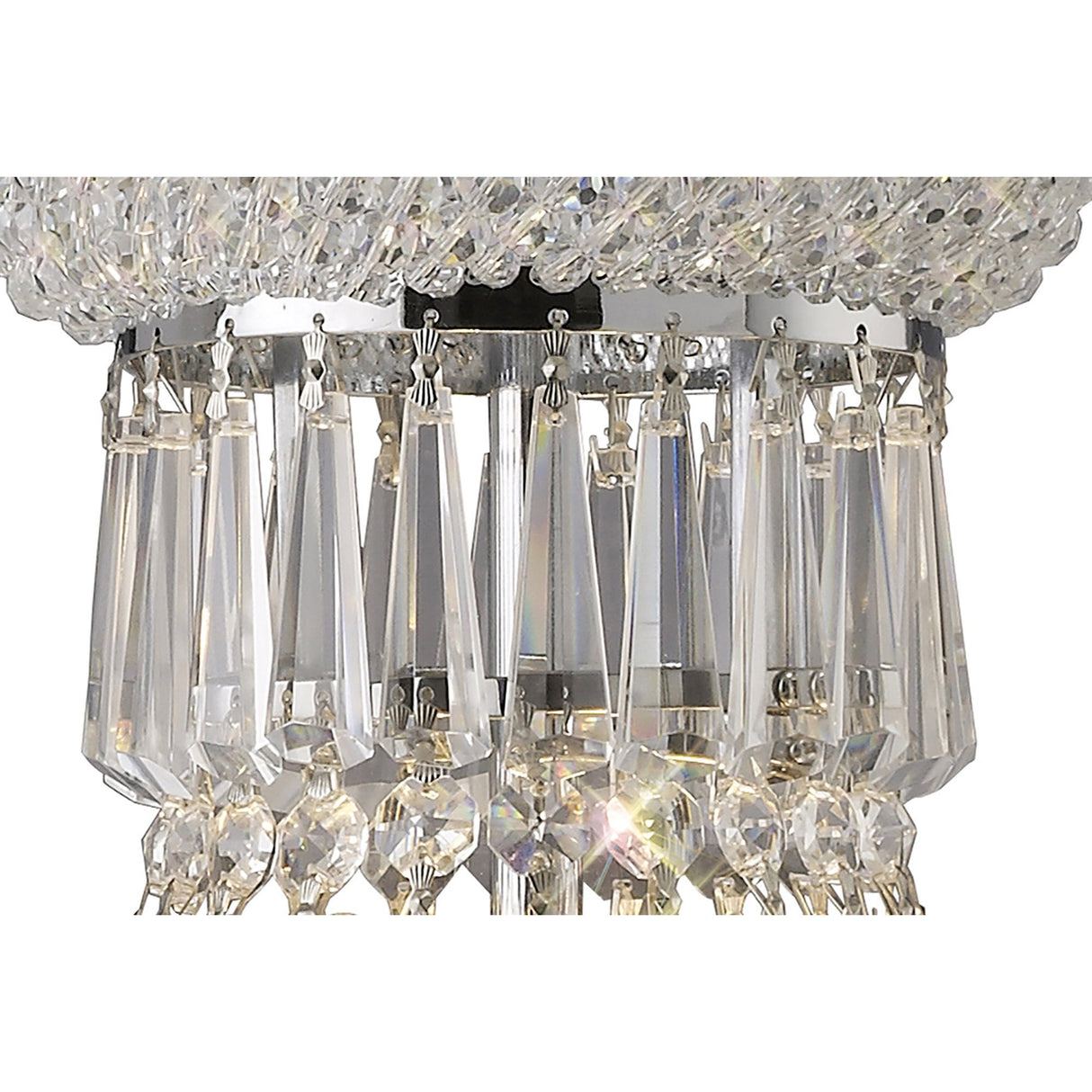 Alexandra Crystal Chandelier Table Lamp - 5 Light with Polished Chrome Finish