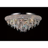 Alexandra 7-Light Ceiling Fixture in Polished Chrome with Crystal Elegance