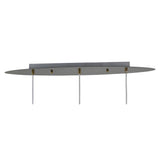 Chelsie Triple Pendant Light in Antique Brass and Clear Glass