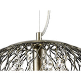 Chelsie Medium Pendant Light in Antique Brass with Clear Glass Shade