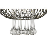 Chelsie Medium Pendant Light in Antique Brass with Clear Glass Shade