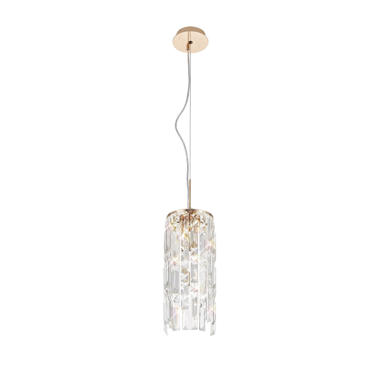 Maddison Pendant Light with Dual G9 Rose Gold & Crystal Design
