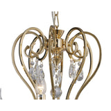 Vela 8-Light Pendant Chandelier in French Gold with Clear Crystal Detailing