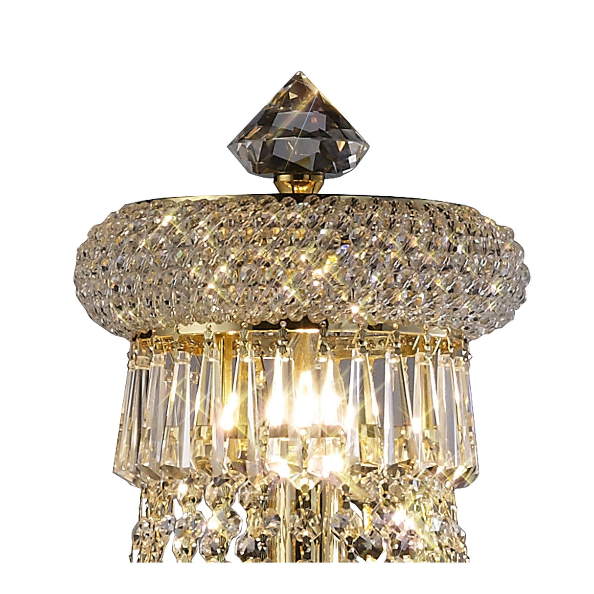 Alexandra 8-Light Crystal Floor Lamp in French Gold Finish