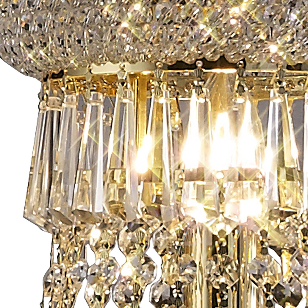 Alexandra 8-Light Crystal Floor Lamp in French Gold Finish