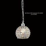 Kudo Chrome Crystal Ball Shade - Elegant Non-Electric Lighting Fixture by Cassia Twigue