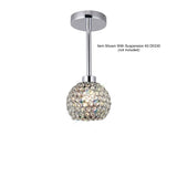 Kudo Chrome Crystal Ball Shade - Elegant Non-Electric Lighting Fixture by Cassia Twigue