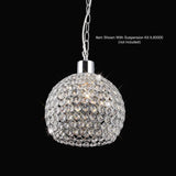 Kudo Crystal Elegance: Polished Chrome & Crystal Non-Electric Ball Shade by Cassia Twigue