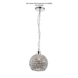 Kudo Crystal Elegance: Polished Chrome & Crystal Non-Electric Ball Shade by Cassia Twigue