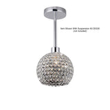 Kudo Crystal Elegance: Polished Chrome & Crystal Non-Electric Ball Shade by Cassia Twigue